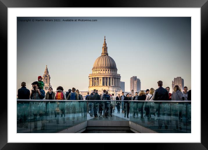 St Paul's Cathedral Framed Mounted Print by Martin Yiannoullou