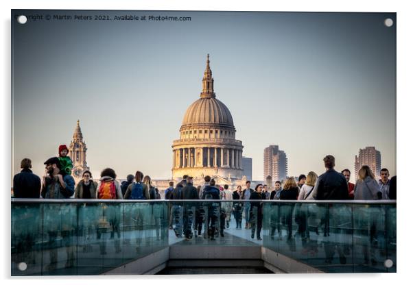 St Paul's Cathedral Acrylic by Martin Yiannoullou