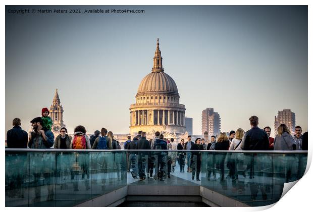 St Paul's Cathedral Print by Martin Yiannoullou
