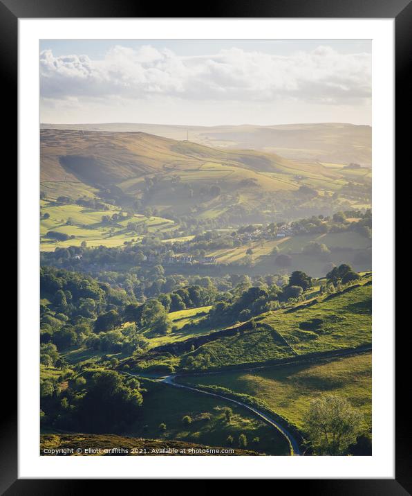 Rolling Hills Framed Mounted Print by Elliott Griffiths