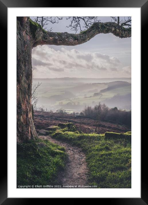 Misty Valley Framed Mounted Print by Elliott Griffiths