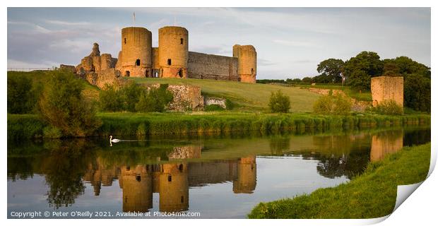 Rhuddlan Castle Print by Peter O'Reilly