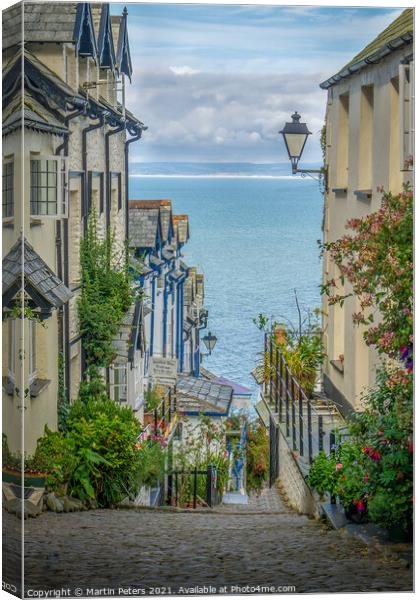 Charming Coastal Village Canvas Print by Martin Yiannoullou