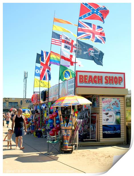Beach Shop. Print by john hill