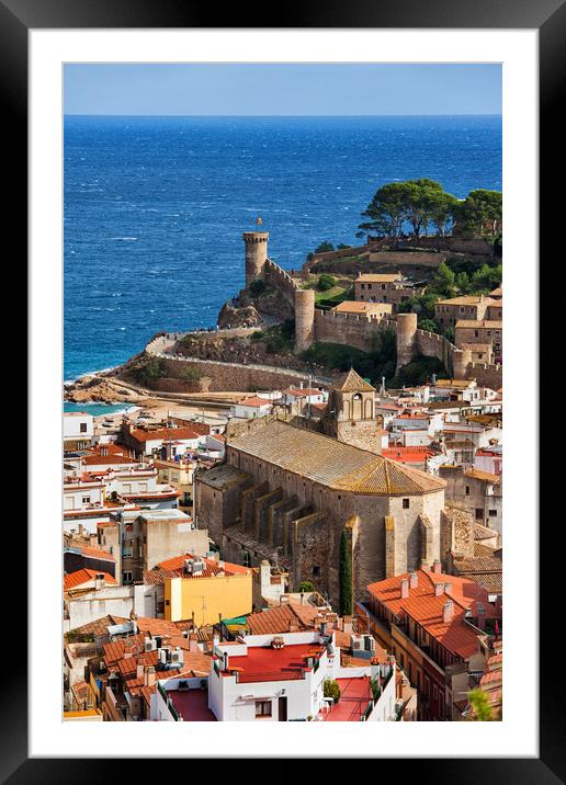 Tossa de Mar Town in Spain Framed Mounted Print by Artur Bogacki