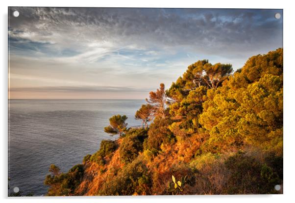 Sea Coast at Sunrise in Spain Acrylic by Artur Bogacki