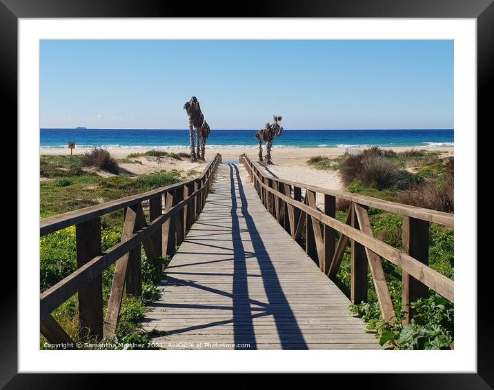 Path to the sea Framed Mounted Print by Samantha Martinez