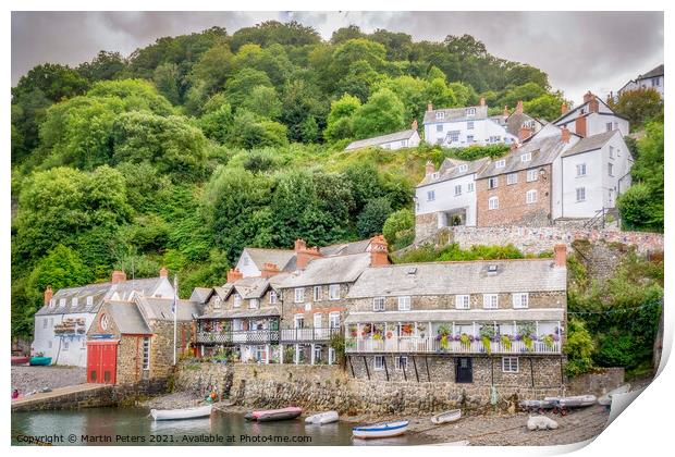 Captivating Clovelly Harbour Print by Martin Yiannoullou