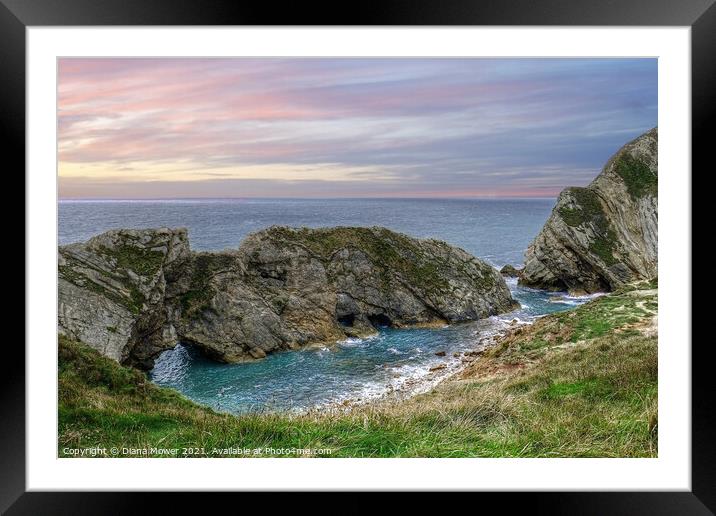 Stair Hole Dorset  Framed Mounted Print by Diana Mower