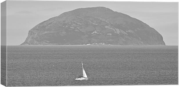 Sailing past the rock Canvas Print by Allan Durward Photography
