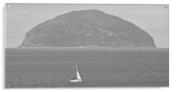 Sailing past the rock Acrylic by Allan Durward Photography
