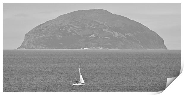Sailing past the rock Print by Allan Durward Photography