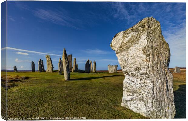 Callanish Standing Stones, Isle of Lewis Canvas Print by Jim Monk