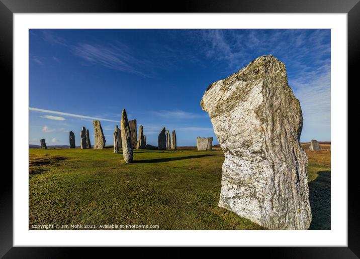 Callanish Standing Stones, Isle of Lewis Framed Mounted Print by Jim Monk