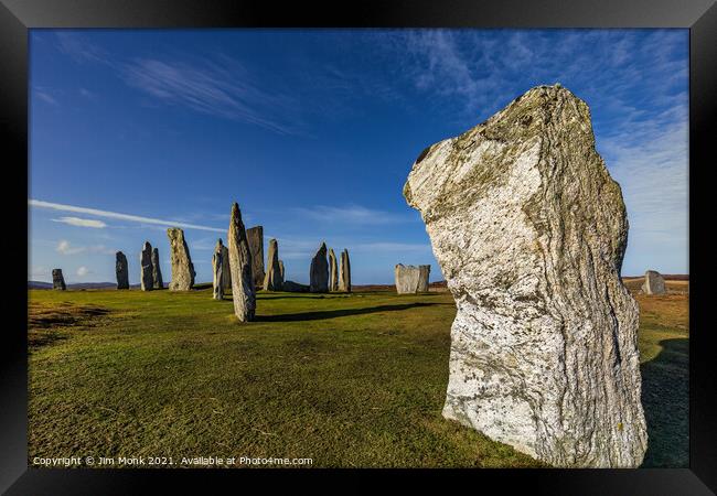 Callanish Standing Stones, Isle of Lewis Framed Print by Jim Monk