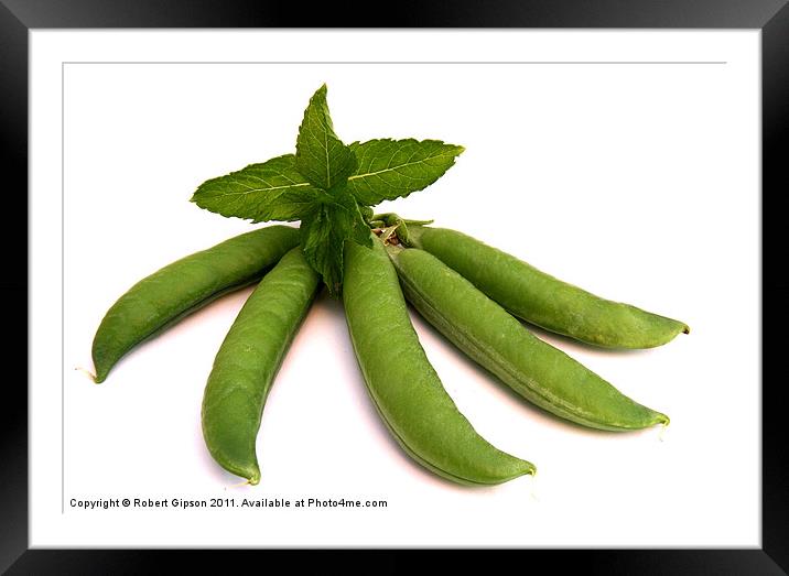 Minted Peas Framed Mounted Print by Robert Gipson