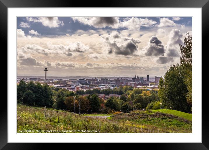View across Liverpool from Everton Park. Framed Mounted Print by Phil Longfoot