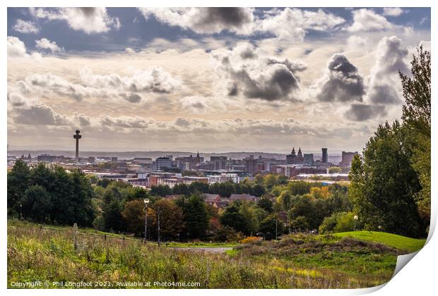 View across Liverpool from Everton Park. Print by Phil Longfoot