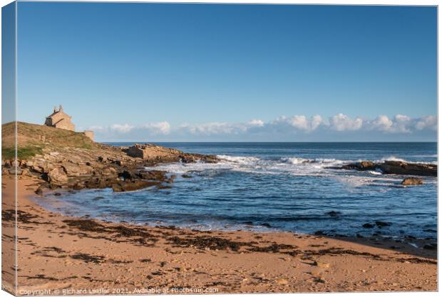 Howick Bathing House and Beach, Northumberland Canvas Print by Richard Laidler