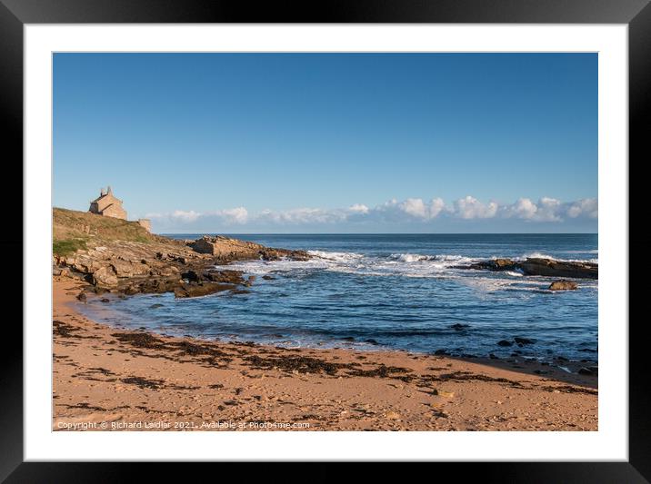 Howick Bathing House and Beach, Northumberland Framed Mounted Print by Richard Laidler