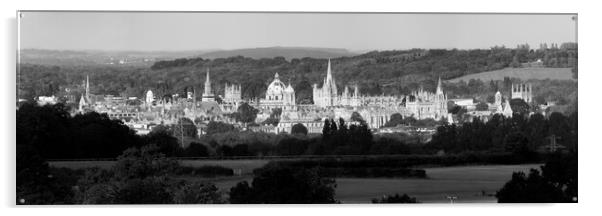 Oxford Panorama Black and White Acrylic by Oxon Images
