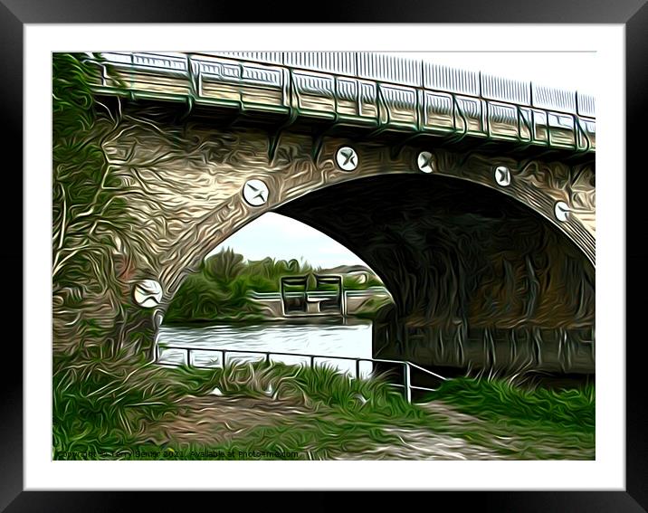 Aire and Calder Navigation digital art airbrushed Framed Mounted Print by Terry Senior