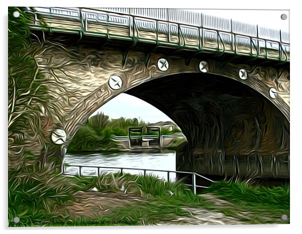 Aire and Calder Navigation digital art airbrushed Acrylic by Terry Senior