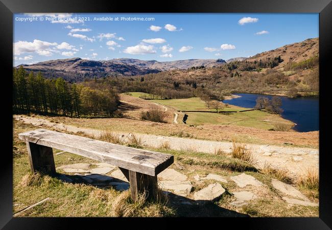 Overlooking Rydal Water in Lake District Framed Print by Pearl Bucknall
