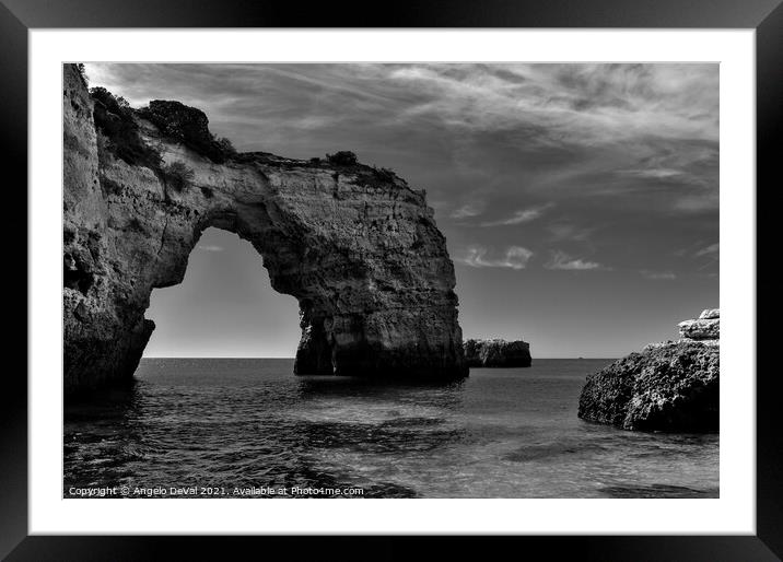 Arched Cliff - Albandeira Framed Mounted Print by Angelo DeVal