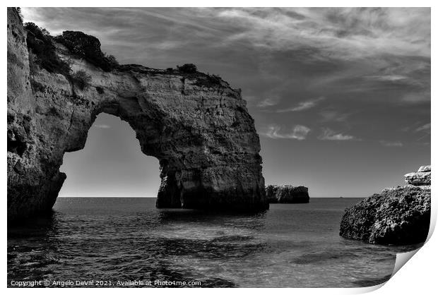 Arched Cliff - Albandeira Print by Angelo DeVal