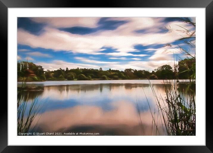 Still lake in the english countryside Framed Mounted Print by Travel and Pixels 