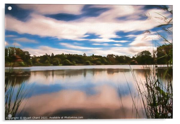 Still lake in the english countryside Acrylic by Travel and Pixels 