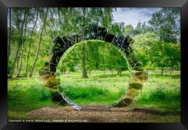 Natures Circular Reflection Framed Print by Martin Yiannoullou