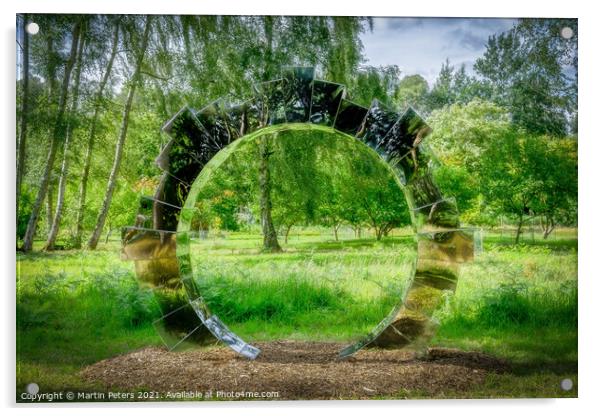 Natures Circular Reflection Acrylic by Martin Yiannoullou