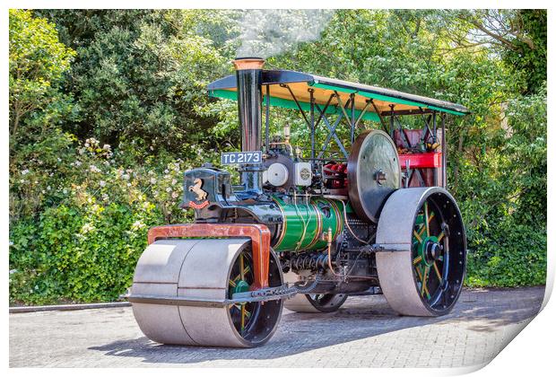 The Pendle Witch Traction Engine  Print by Roger Green