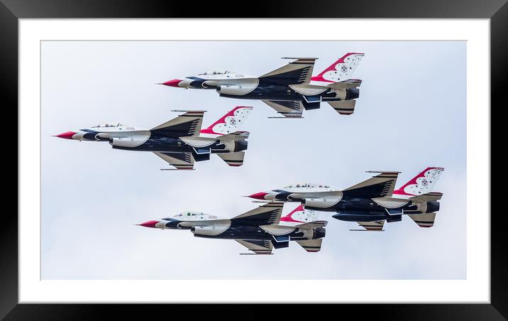 Closeup of The Thunderbirds in tight formation Framed Mounted Print by Jason Wells