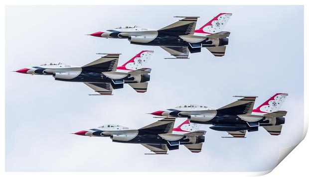 Closeup of The Thunderbirds in tight formation Print by Jason Wells