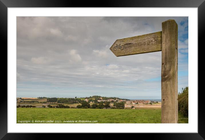 The Northumberland Coastal Path at Alnmouth Framed Mounted Print by Richard Laidler