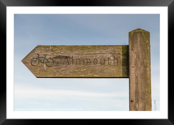 Cycle to Alnmouth Framed Mounted Print by Richard Laidler
