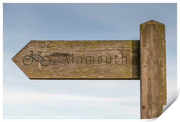Cycle to Alnmouth Print by Richard Laidler
