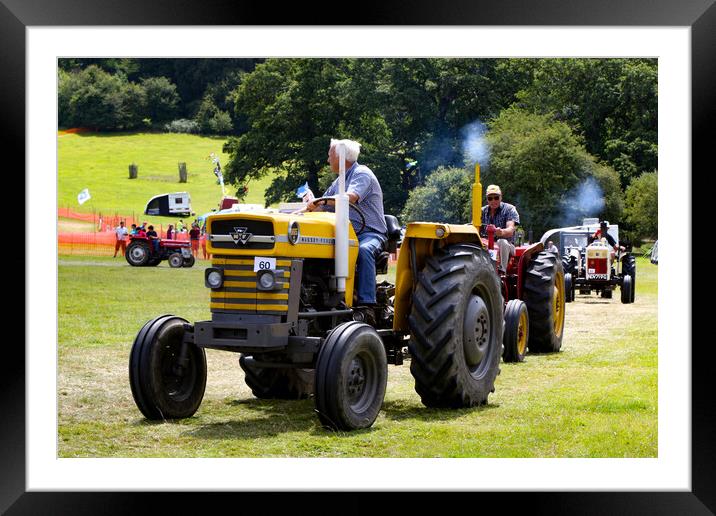 Vintage Tractor Framed Mounted Print by Oxon Images