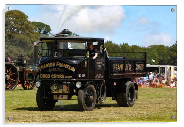 Vintage Steam Lorry Acrylic by Oxon Images