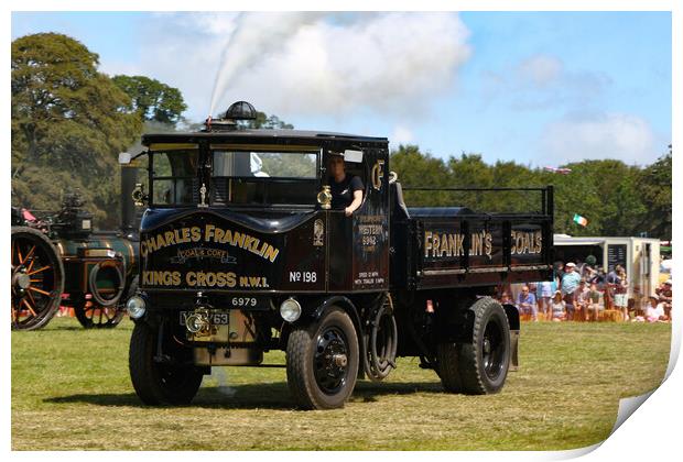 Vintage Steam Lorry Print by Oxon Images