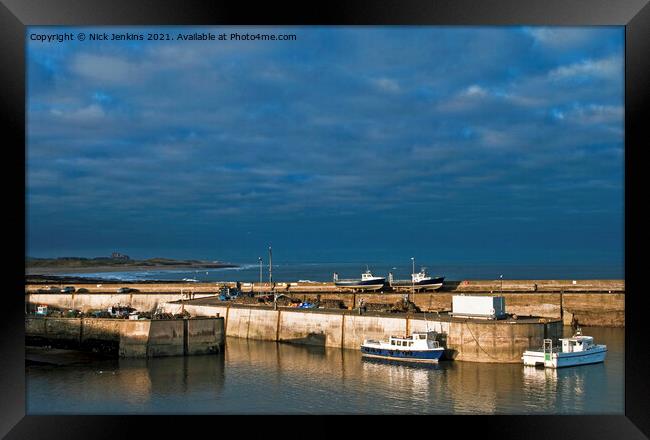 Seahouses Harbour Northumberland Coast Framed Print by Nick Jenkins