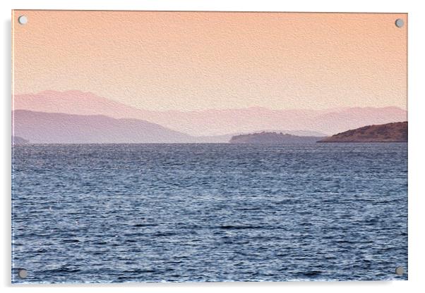 Sunrise over the coast Acrylic by Luisa Vallon Fumi
