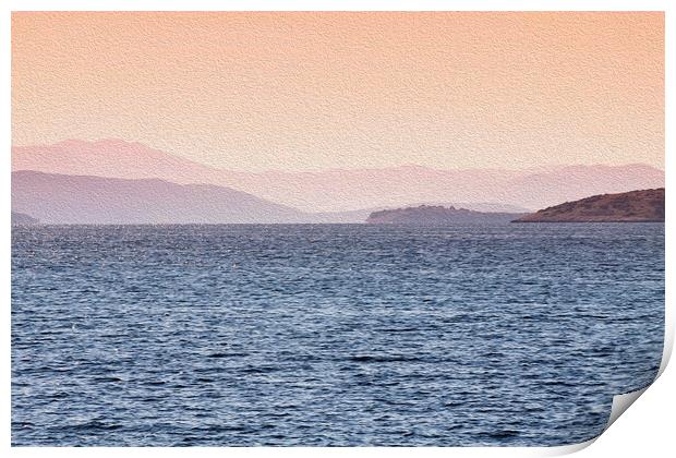 Sunrise over the coast Print by Luisa Vallon Fumi