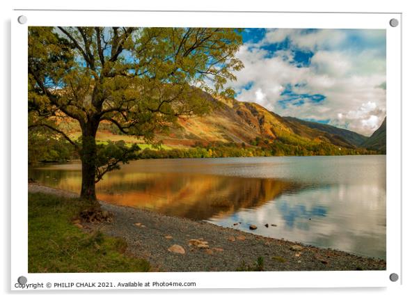 Buttermere in the late summer light 322 Acrylic by PHILIP CHALK