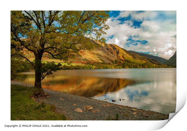 Buttermere in the late summer light 322 Print by PHILIP CHALK