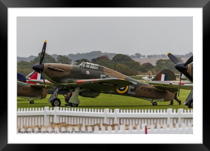 Hawker Hurricane Mk.1 Framed Mounted Print by Clive Wells