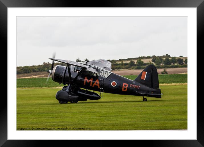 Westland Lysander Framed Mounted Print by Clive Wells